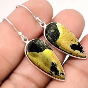 Apache Gold in Solid 925 Sterling Silver Earrings